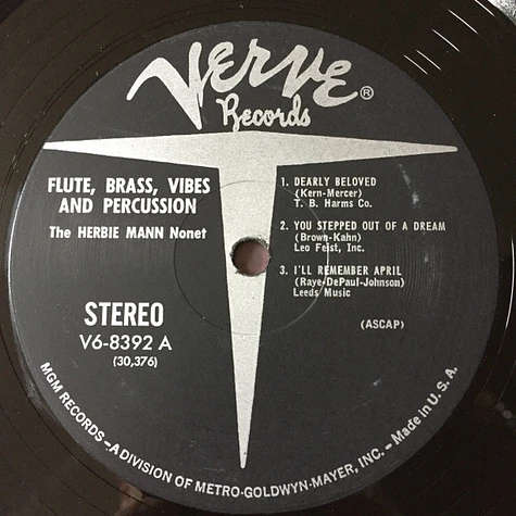 The Herbie Mann Nonet - Flute, Brass, Vibes And Percussion