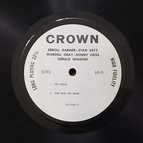 Sonny Criss, Gerald Wiggins, Erroll Garner, Stan Getz - Sonny Criss - Gerald Wiggins - Erroll Garner - Stan Getz