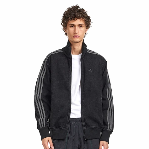 ジャケット・アウター Adidas Originals DENIM FIREBIRD TRACKTOP Geci adidas Adicolor Denim Firebird Track Top Medium Blue