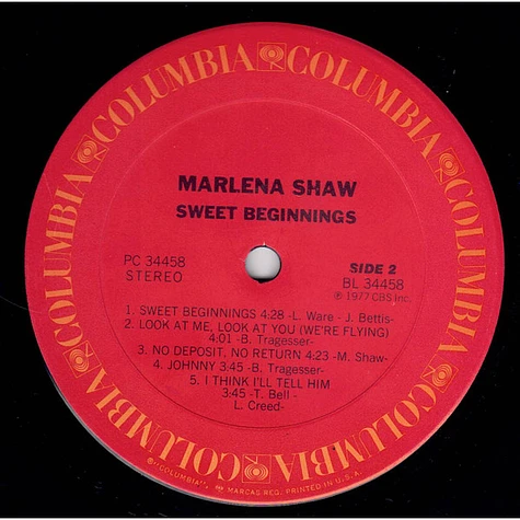 Marlena Shaw - Sweet Beginnings