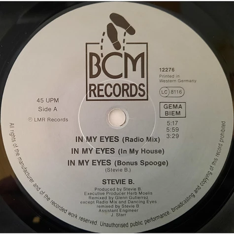 Stevie B - In My Eyes