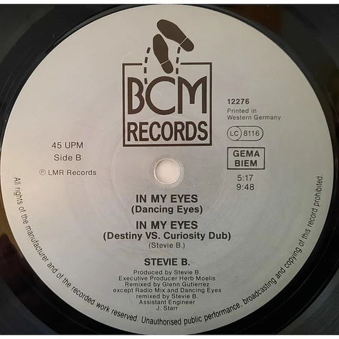 Stevie B - In My Eyes