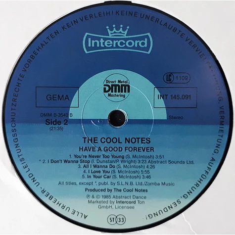 The Cool Notes - Have A Good Forever...