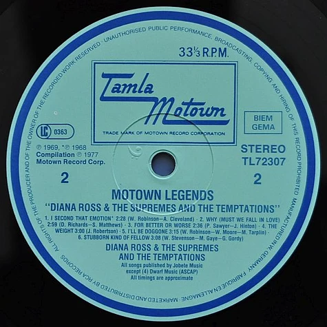 The Supremes & The Temptations - Motown Legends