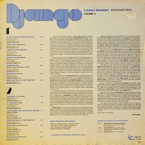 Django Reinhardt - Solos/Duets/Trios, Volume 2