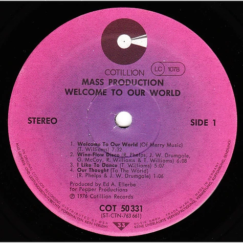 Mass Production - Welcome To Our World