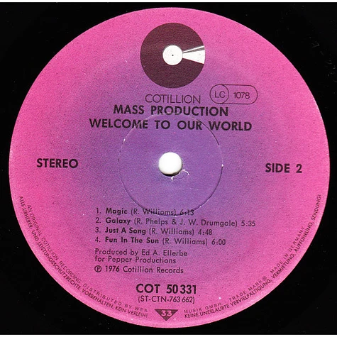 Mass Production - Welcome To Our World