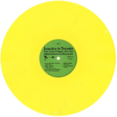 V.A. - Jamaica To Toronto: Soul, Funk & Reggae 1967-1974 Black Friday Record Store Day 2024 Yellow & Green Vinyl Edition