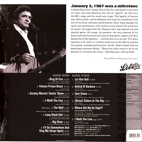 Johnny Cash - Live From Austin TX Green & Black Marble Vinyl Edition