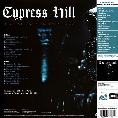 Cypress Hill - Live At Rock Im Park 1999 - Black Friday Record Store Day 2024 Translucent Black / White Vinyl Edition