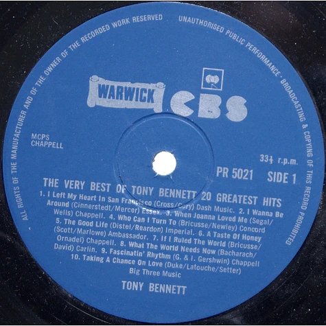 Tony Bennett - The Very Best Of Tony Bennett 20 Greatest Hits