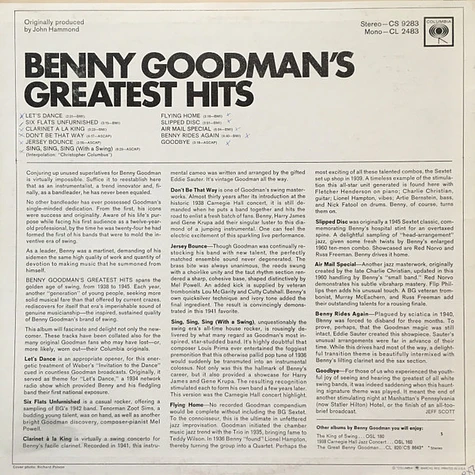 Benny Goodman - Benny Goodman's Greatest Hits