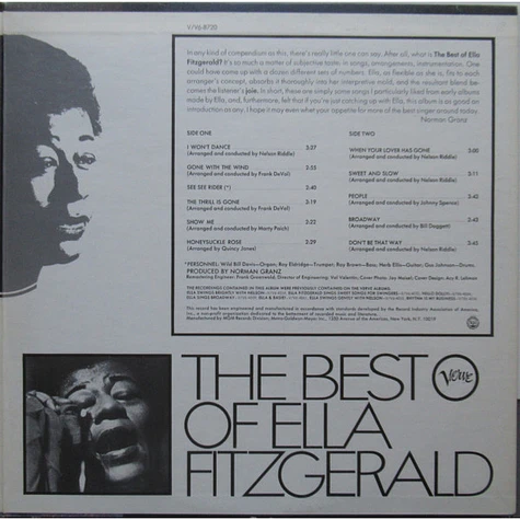 Ella Fitzgerald - The Best Of Ella Fitzgerald