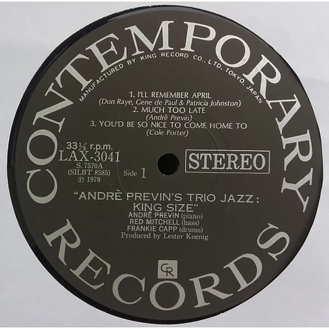 The André Previn Trio - King Size!