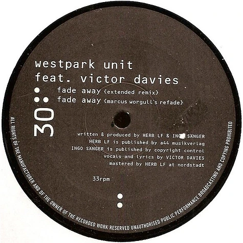 Westpark Unit Feat. Victor Davies - Fade Away