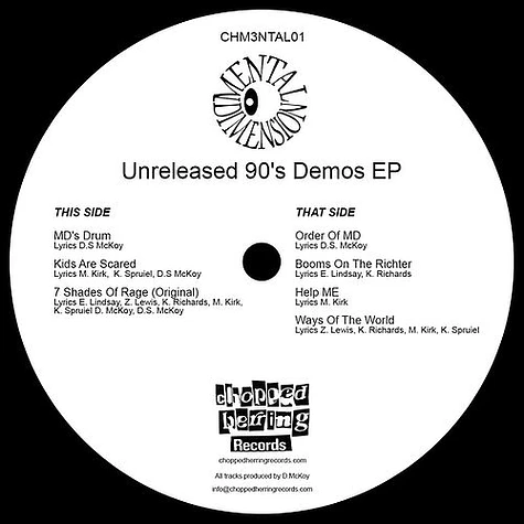 Mental Dimension - Unreleased 90's Demos Yellwo Vinyl Edition