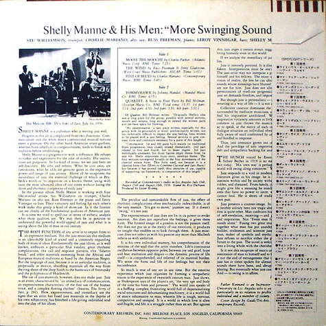 Shelly Manne & His Men - More Swinging Sounds