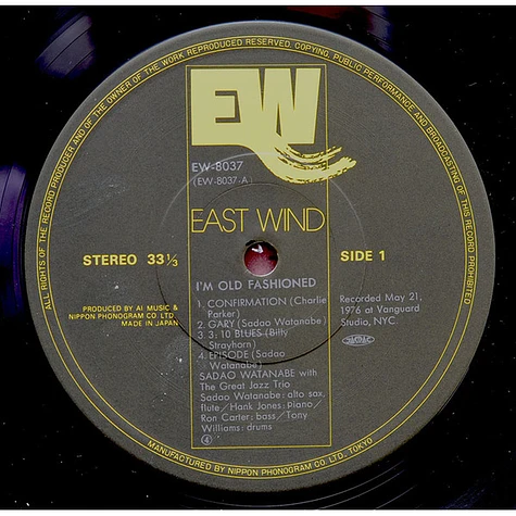 Sadao Watanabe With The Great Jazz Trio - I'm Old Fashioned