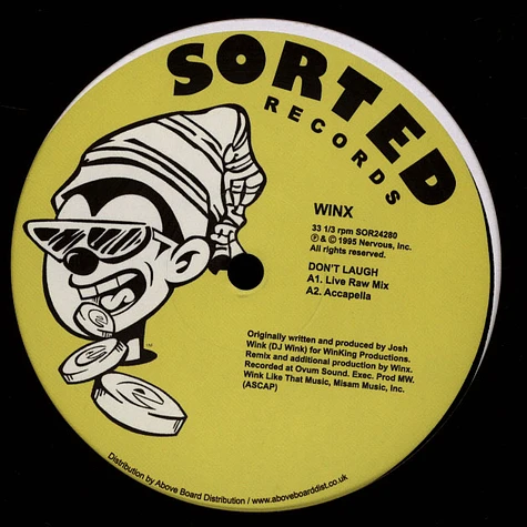 Winx - Don't Laugh (Richie Hawtin Remix) 2024 Repress