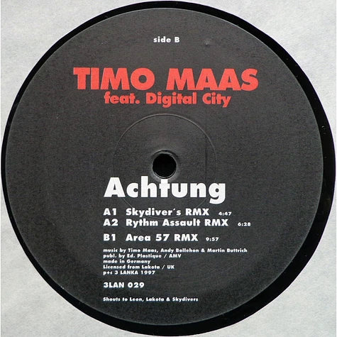 Timo Maas feat. Digital City - Achtung!