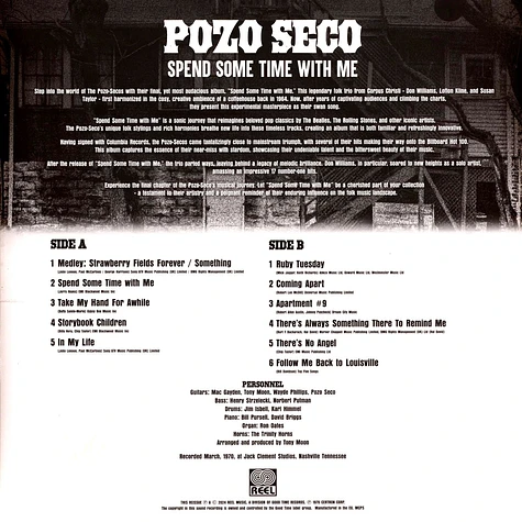 Pozo Seco - Spend Some Time With Me Clear Blue Vinyl Edition