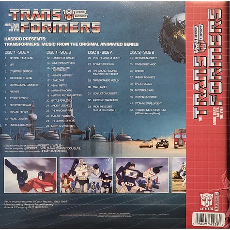 Robert J. Walsh, Johnny Douglas, Jonathan Merrill - Transformers (Music From The Original Animated Series)