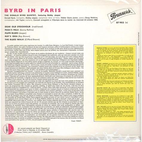 Donald Byrd - Byrd In Paris