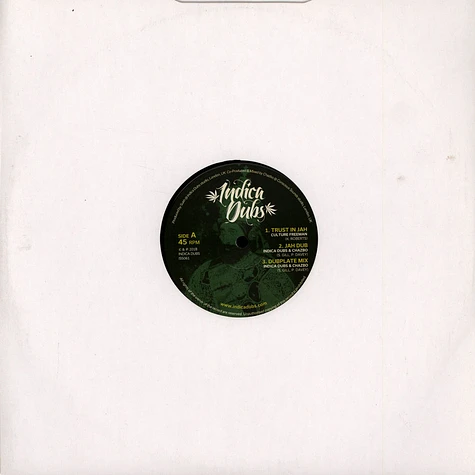 Culture Freeman, Chazbo / Indica Dubs & Chazbo - Trust In Jah, Dub, Dubplate / Innocent Blood, Dub, Dubplate