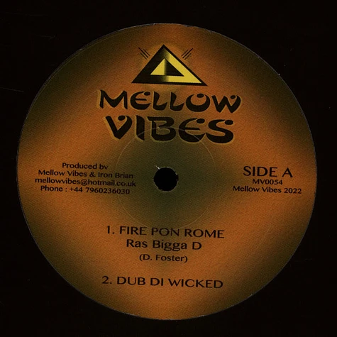 Ras Bigga D / Sista Mary - Fire Pon Rome, Dub Di Wicked / New Dawn, Daylight Dub