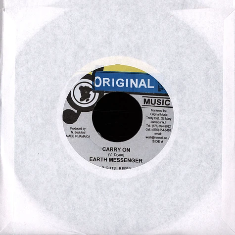 Earth Messenger - Carry On / Dub Riddim - Vinyl 7