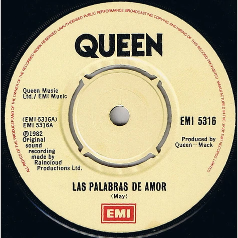 Queen - Las Palabras De Amor (The Words Of Love)