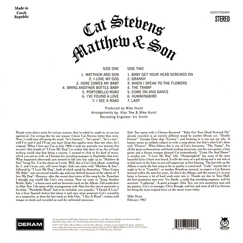 Cat Stevens - Matthew & Son Limited Edition