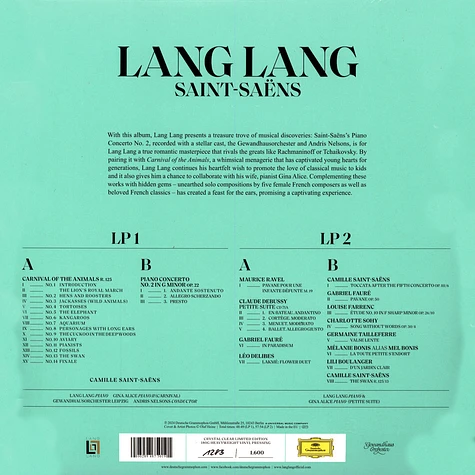 Lang Lang / Gina Alice / Andris Nelsons / Gwo - Saint-Saens Limited Edition