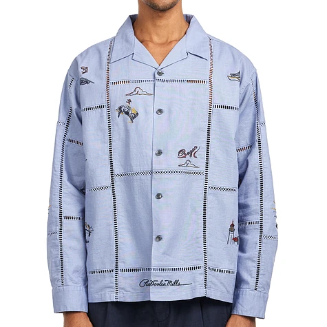 Pendleton - EMB Open Collar Shirt Moonbeam