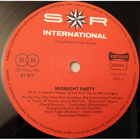 Jo Ment - Jo Ment's Midnight Party