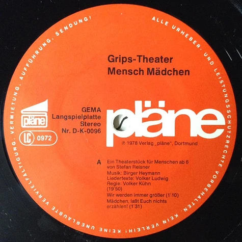 Ensemble Of Grips Theater Berlin - Mensch Mädchen!