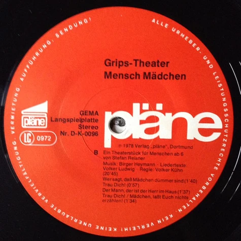 Ensemble Of Grips Theater Berlin - Mensch Mädchen!