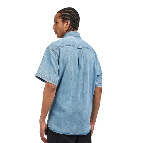 CARHARTT WIP｜SHORT-SLEEVED SHIRTS (S/S Lucas Shirt (I03 Carhartt WIP - Lucas Short Sleeve Shirt in Blue Bleach