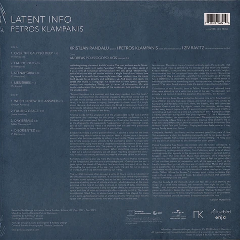 Petros Klampanis - Latent Info Black Vinyl Edition