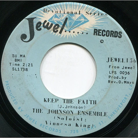 The Johnson Ensemble - Oh Yes He Will / Keep The Faith