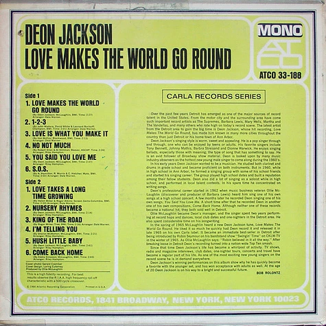 Deon Jackson - Love Makes The World Go Round