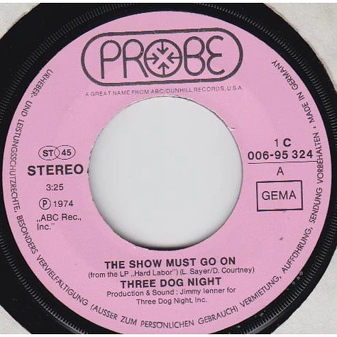 Three Dog Night - The Show Must Go On