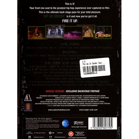 Dr. Dre, Snoop Dogg, Eminem, Ice Cube & Friends - The Up In Smoke Tour DVD