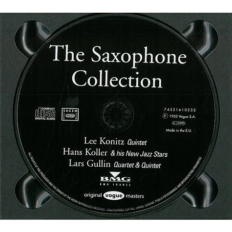 Lee Konitz Quintet, Hans Koller New Jazz Stars, Lars Gullin Quartet - The Saxophone Collection