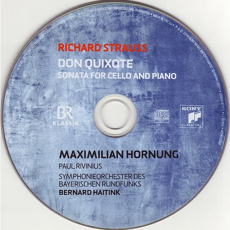 Richard Strauss, Maximilian Hornung, Paul Rivinius, Symphonie-Orchester Des Bayerischen Rundfunks, Bernard Haitink - Don Quixote / Sonata For Cello And Piano