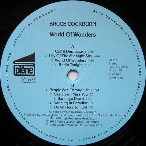 Bruce Cockburn - World Of Wonders