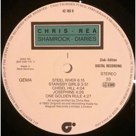 Chris Rea - Shamrock Diaries