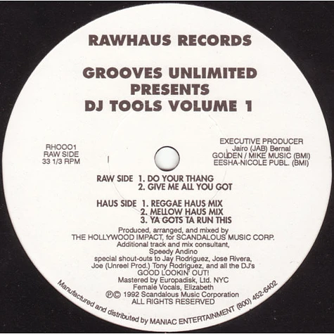 Grooves Unlimited - DJ Tools Volume 1