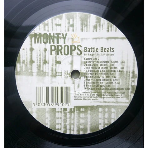 Monty Props - Battle Beats For Rappers, DJ's & Producers