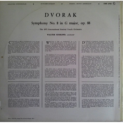 Antonín Dvořák, Walter Susskind - Symphony No 8, In G Major, OP. 88